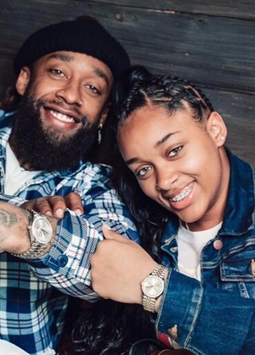 Jailynn Griffin with her dad, Ty Dolla Sign.